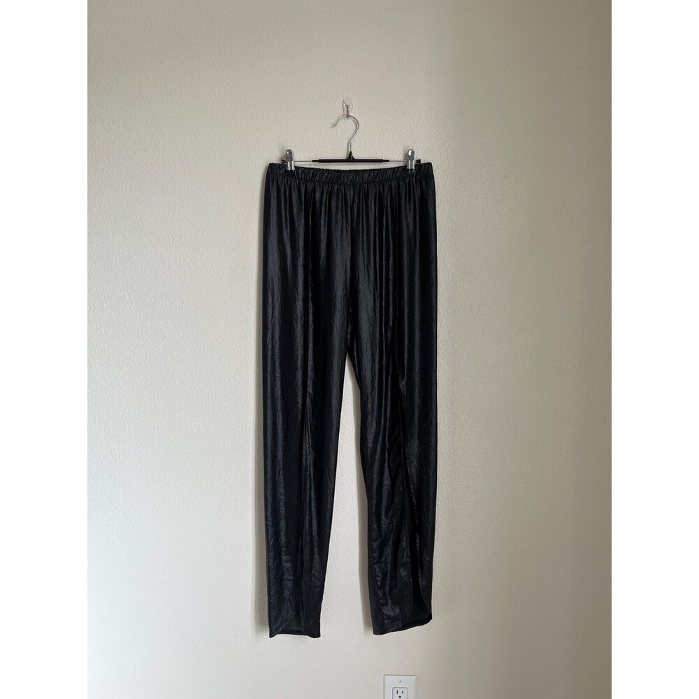 Nightcap Women's Glossy Wide Leg Tulip Pant in Black Size 3/MEDIUM